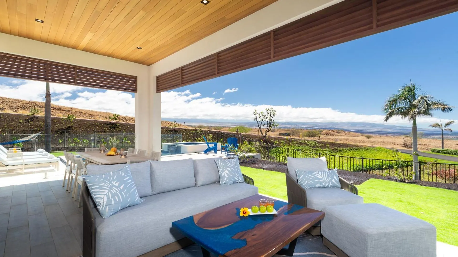Blue Serenity Luxurious Home In Private Community With Heated Private Pool Spa Detached Ohana Suite Waimea  Waimea (Hawaii)