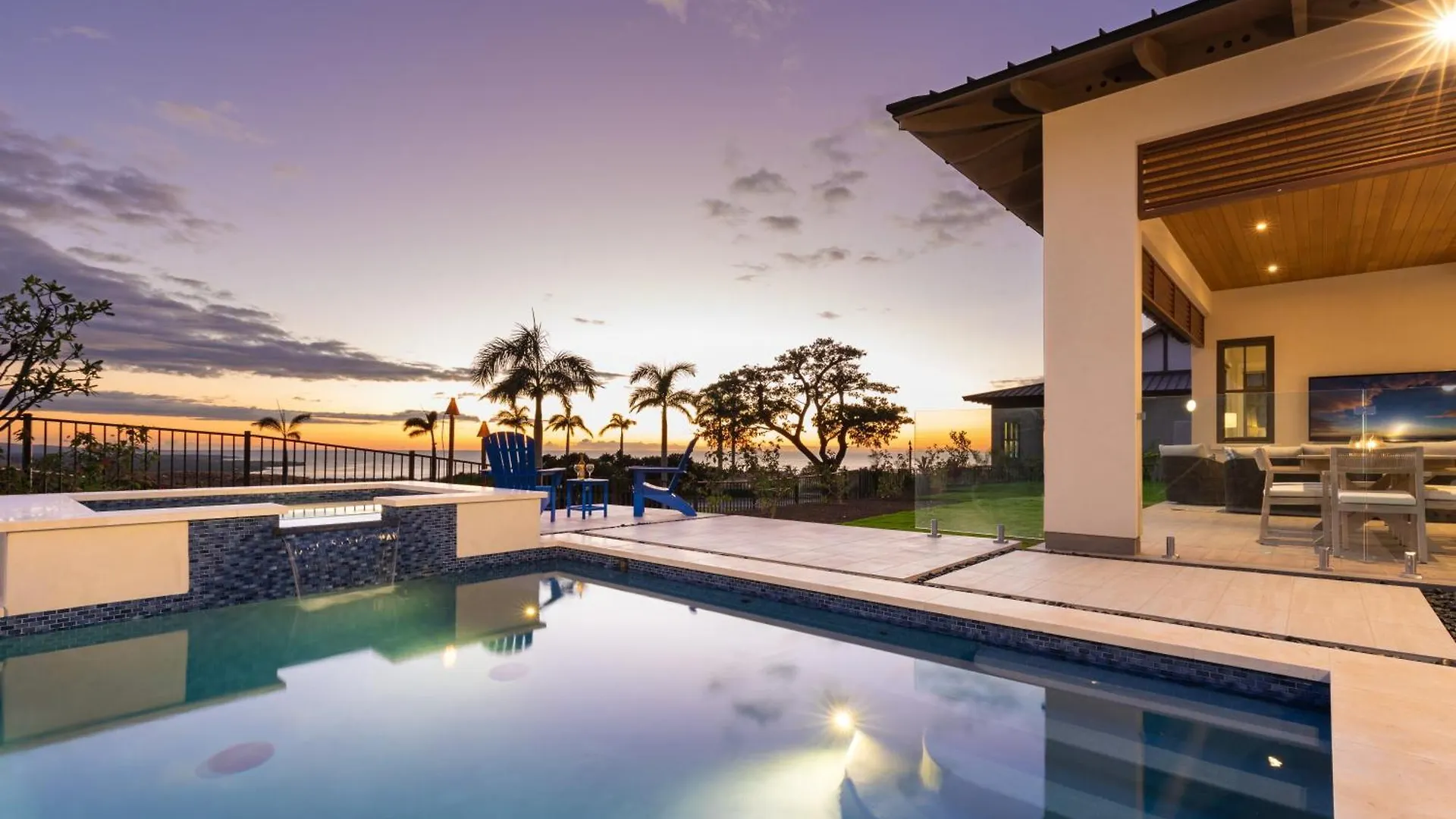 Semesterbostad Blue Serenity Luxurious Home In Private Community With Heated Private Pool Spa Detached Ohana Suite Waimea