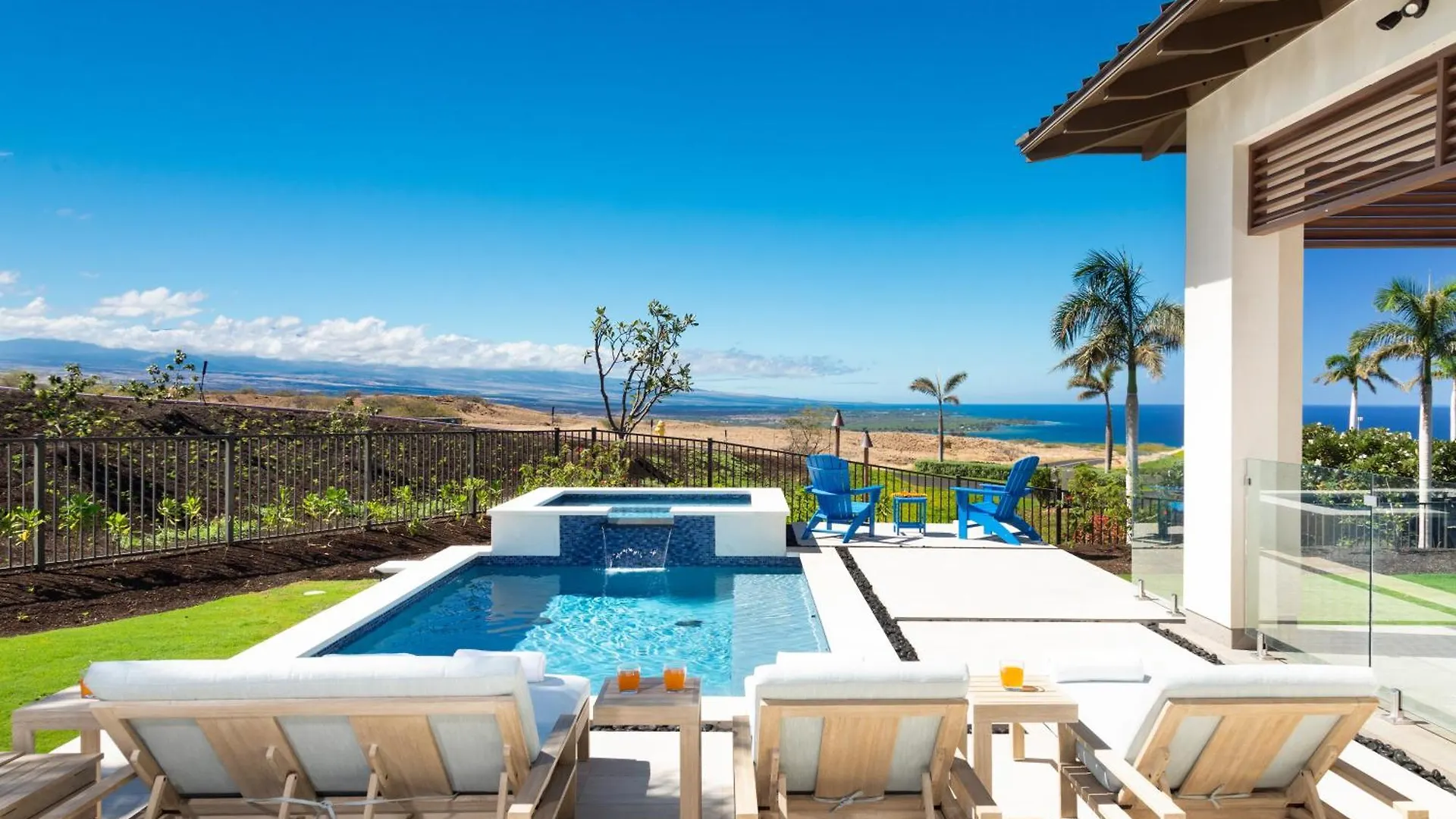 Blue Serenity Luxurious Home In Private Community With Heated Private Pool Spa Detached Ohana Suite Waimea  Waimea (Hawaii)